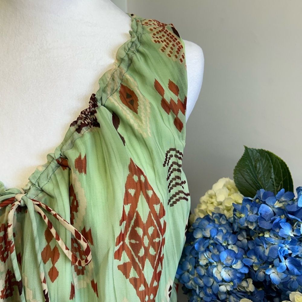 Taylor Green and Brown Sleeveless Sundress - Picture 2 of 11